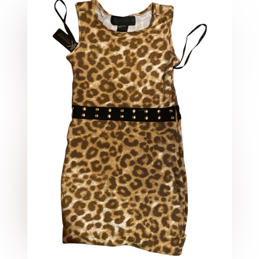 Leopard Print Stud Dress